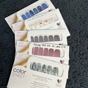 Set of five Color Street nail polish strips